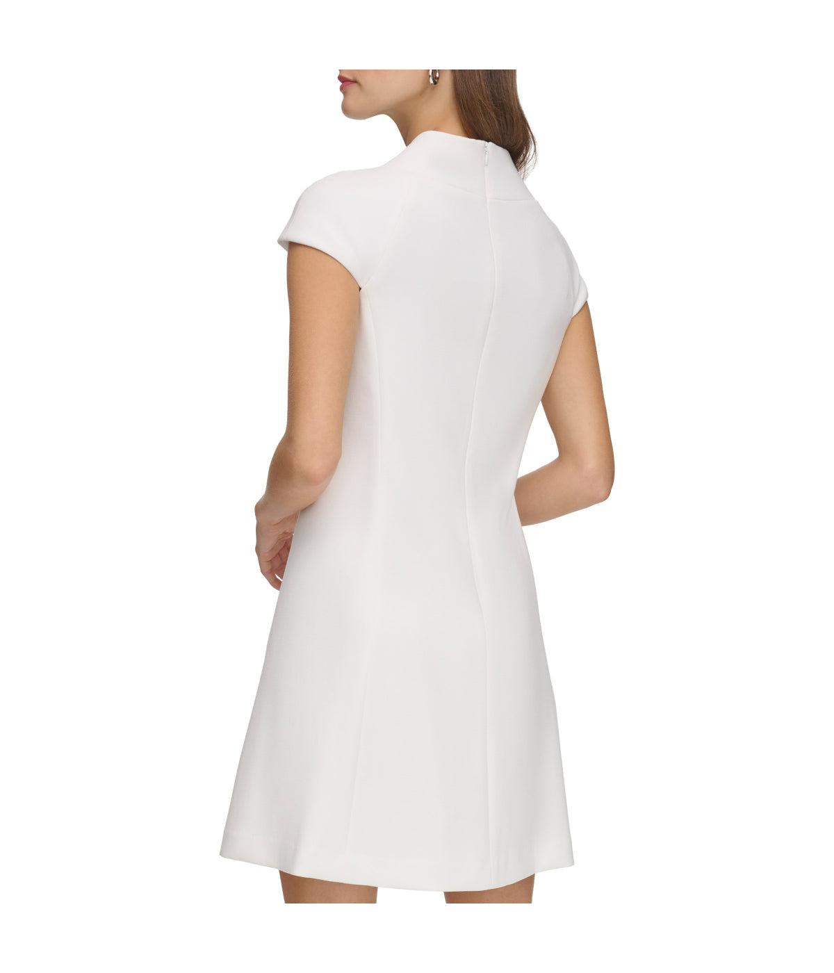 Cap Sleeve Roll Neck Shift Ivory Product Image
