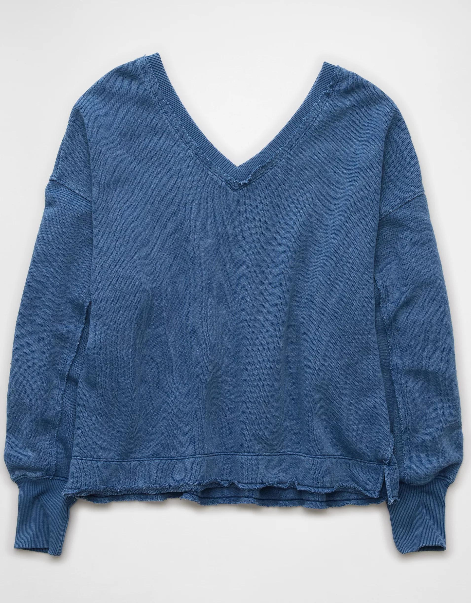AE Saltwash Double V-Neck Sweatshirt Product Image