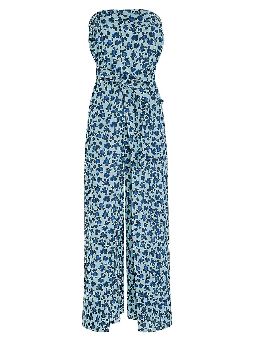 Womens Turtles Leopard Cover-Up Jumpsuit Product Image