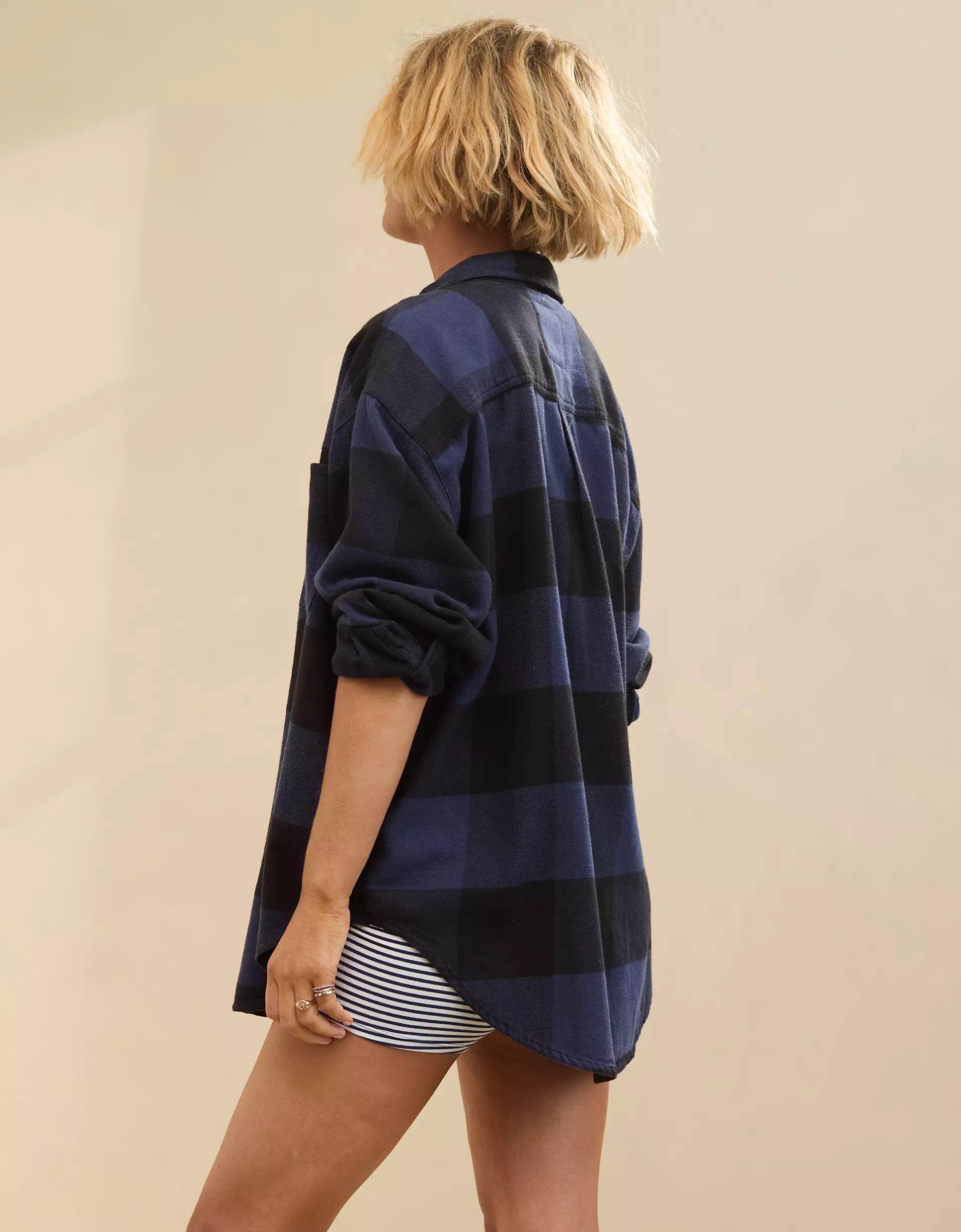 Aerie Anytime Fave Flannel Shirt Product Image