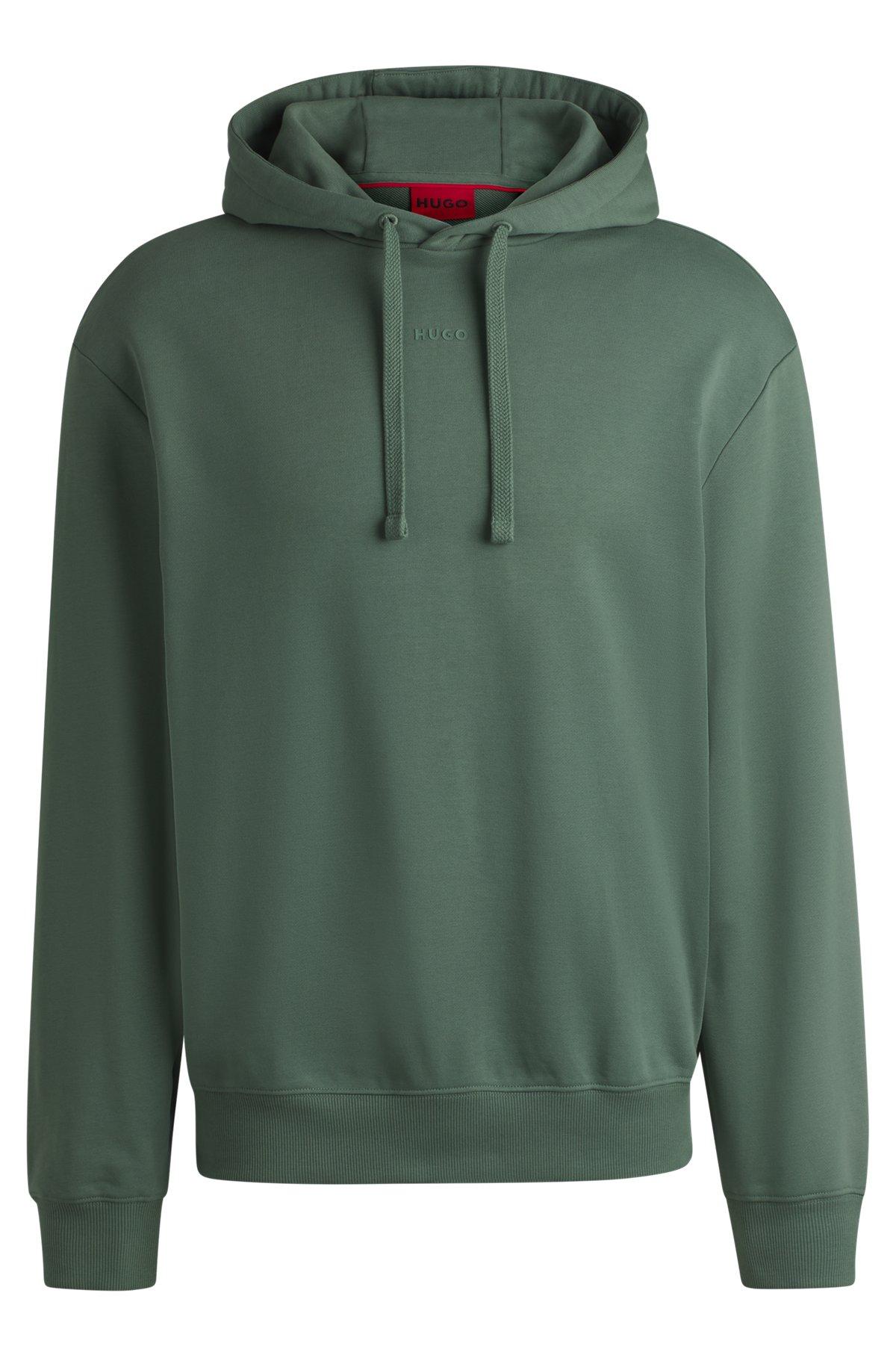 Cotton-terry relaxed-fit hoodie with logo print Product Image