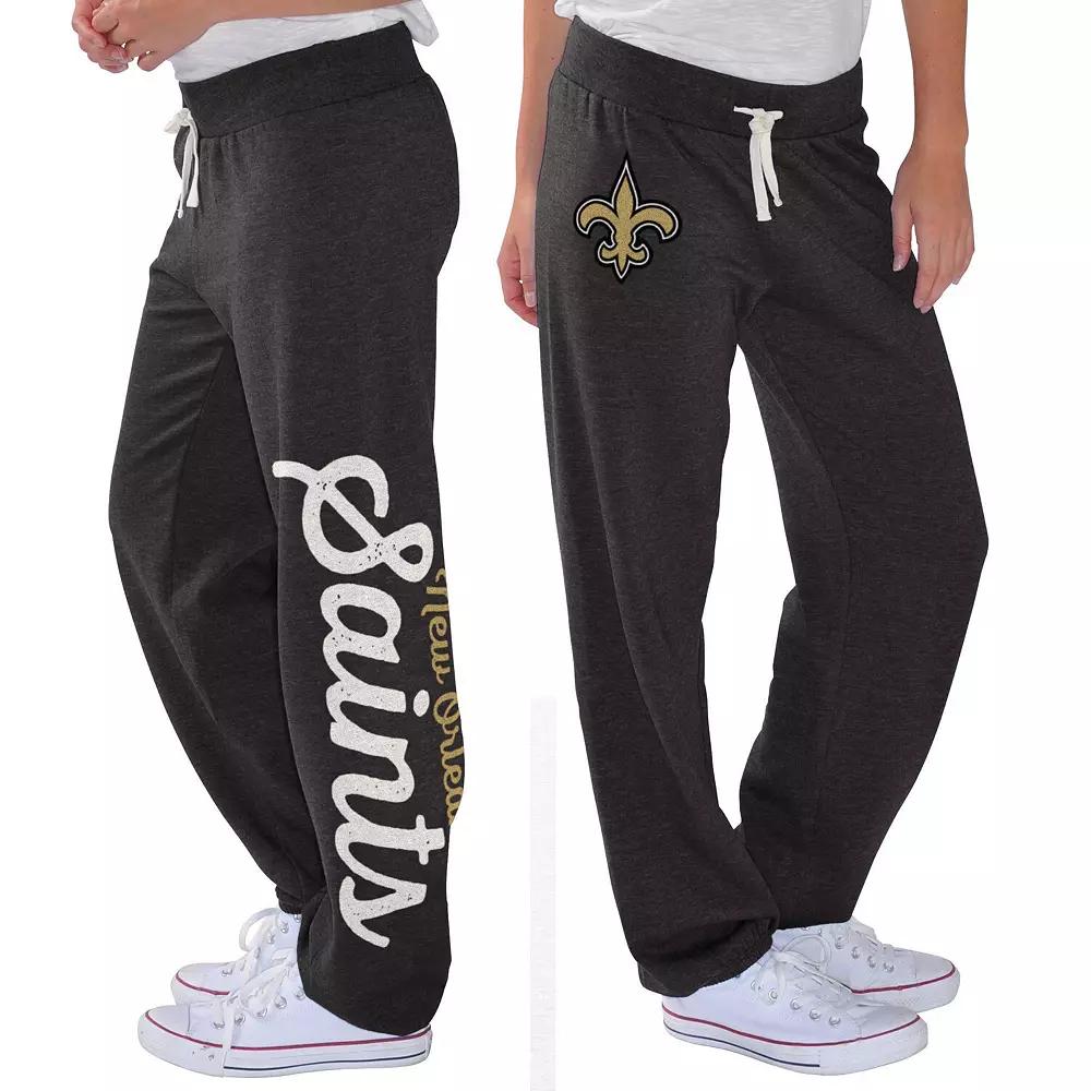 Women's G-III 4Her by Carl Banks Black New Orleans Saints Scrimmage Fleece Pants,  Product Image