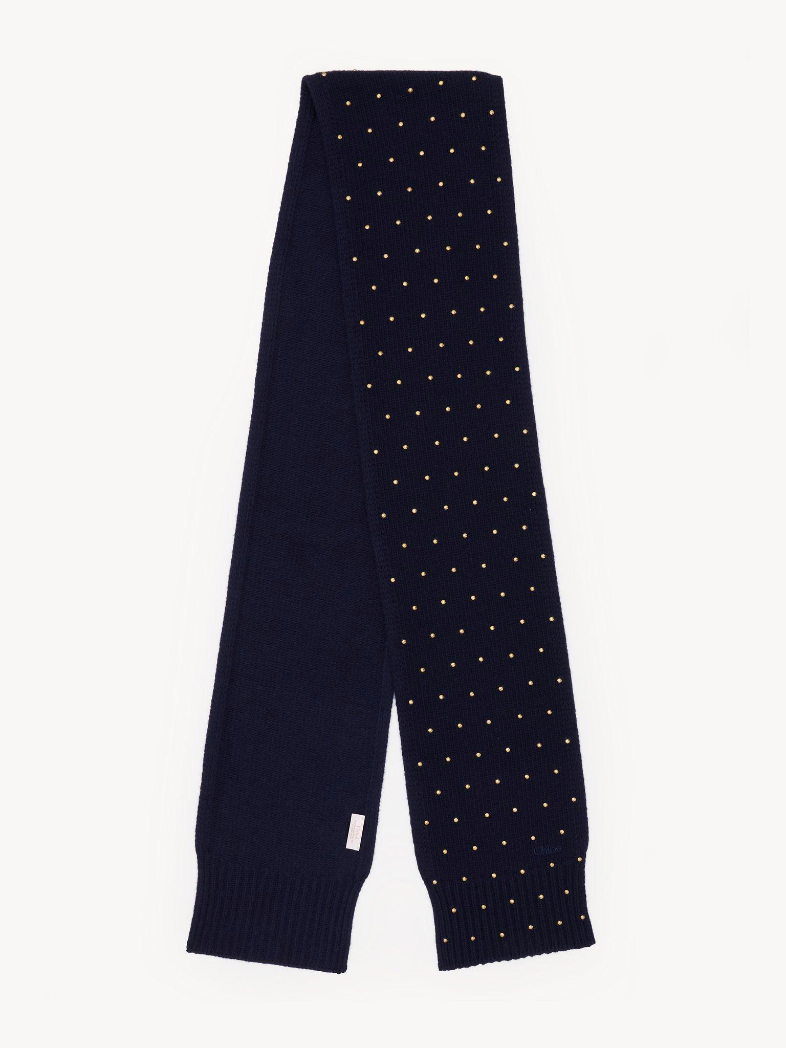 The Chloé Cabochon Knit scarf in wool & cashmere Product Image