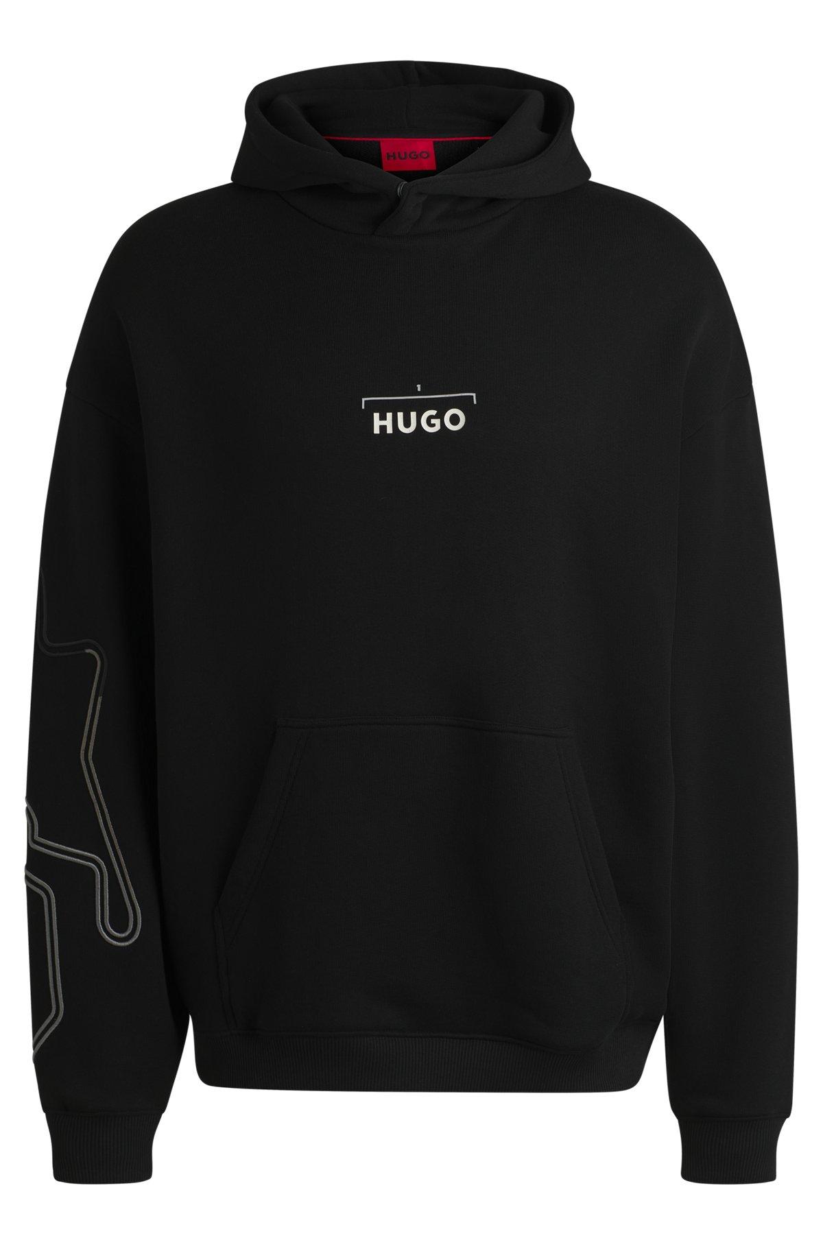 Hoodie with racing print Product Image
