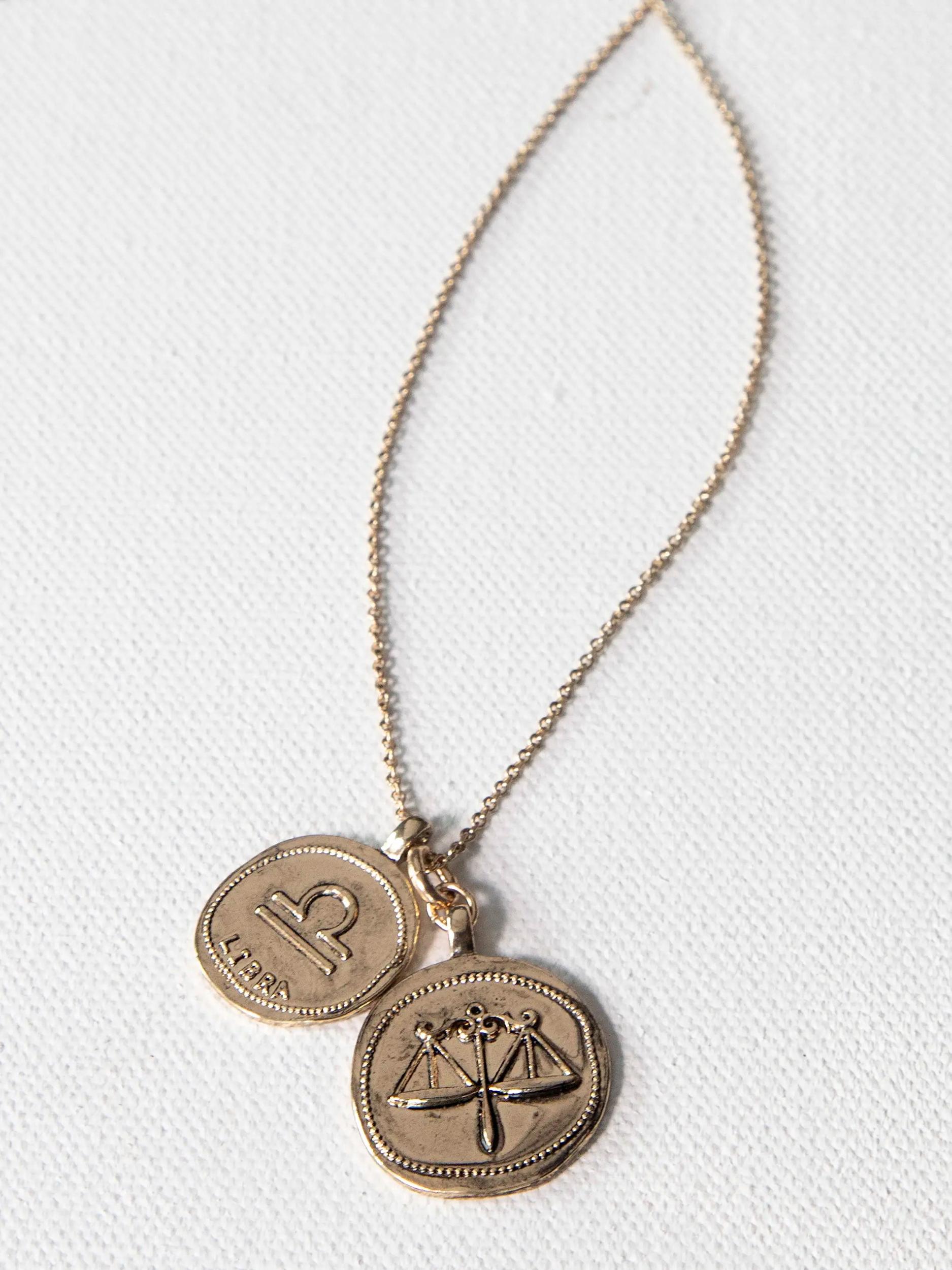 Zodiac Coin Necklace - Libra Product Image