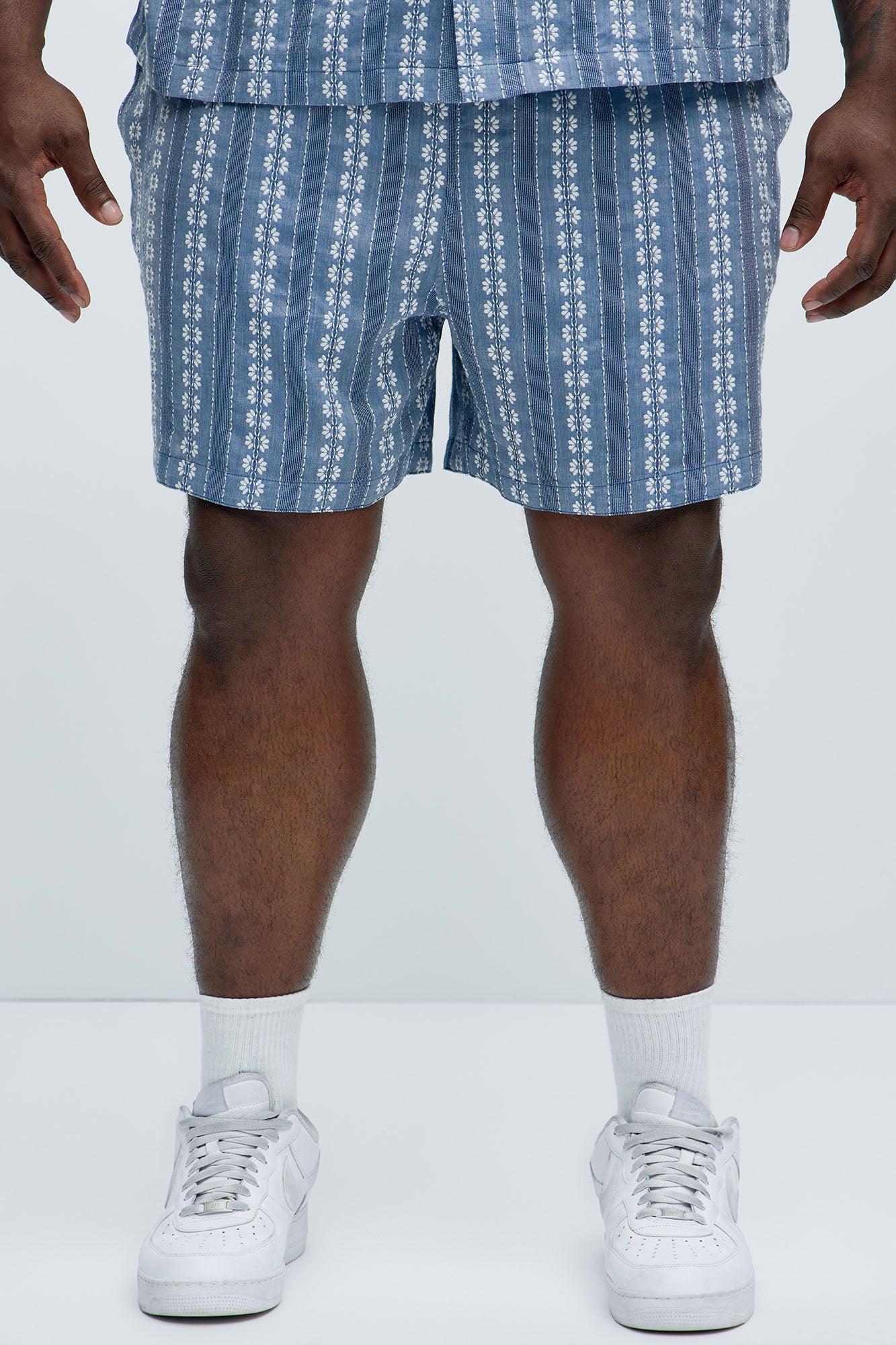 Denali Floral Warm Up Shorts - Blue/combo Product Image