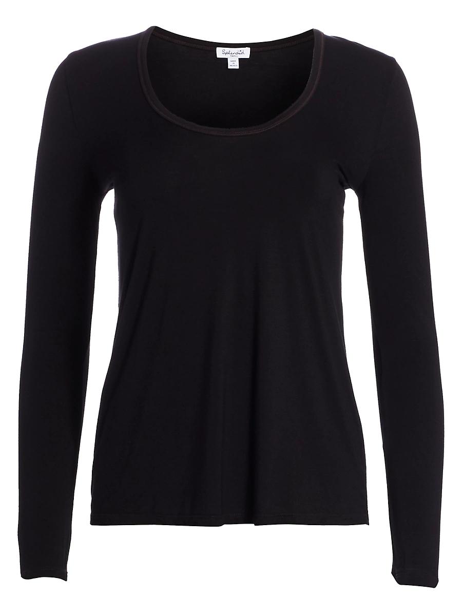 Womens V-neck Long Sleeve Tee Product Image
