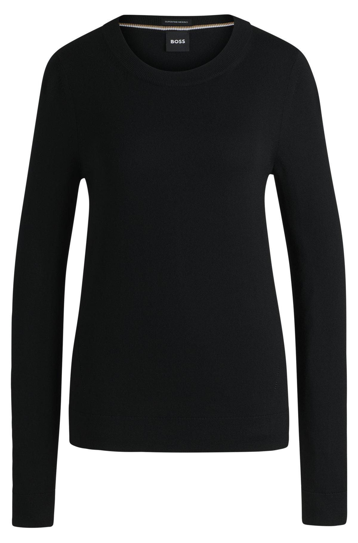 Crew-neck sweater in merino wool Product Image