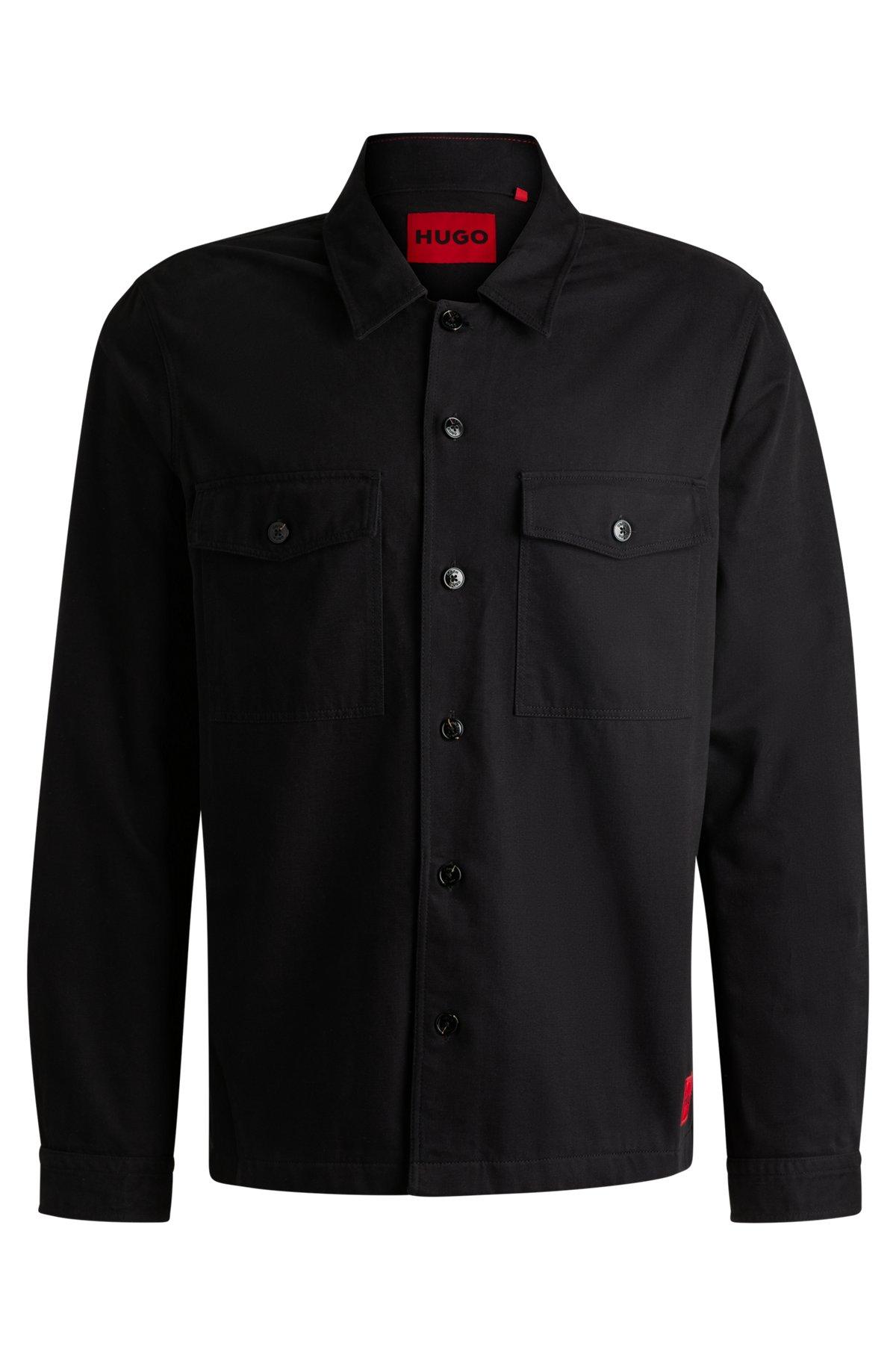 Oversize-fit overshirt in cotton gabardine Product Image