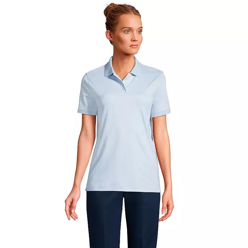 Women's Lands' End School Uniform Classic Short Sleeve Interlock Polo Top,  Product Image
