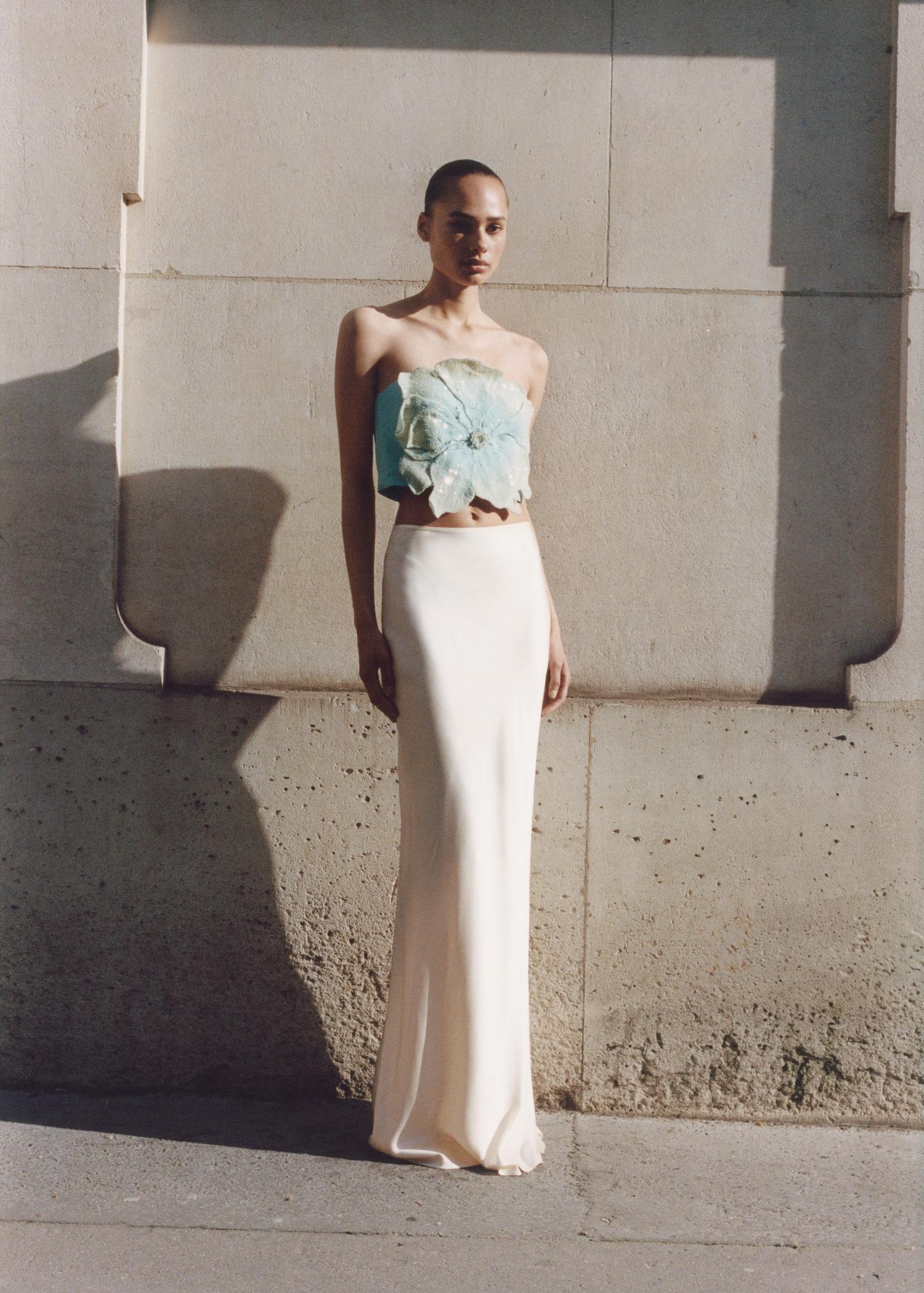 Satin maxi-skirt - Women | MANGO USA Product Image