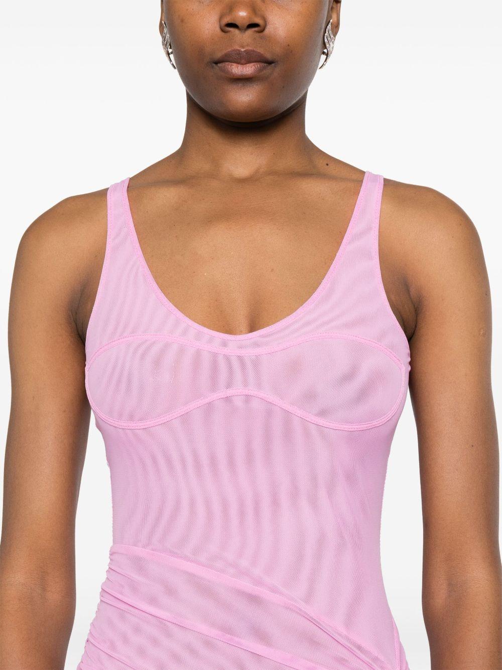 Ruched Mesh gown Product Image