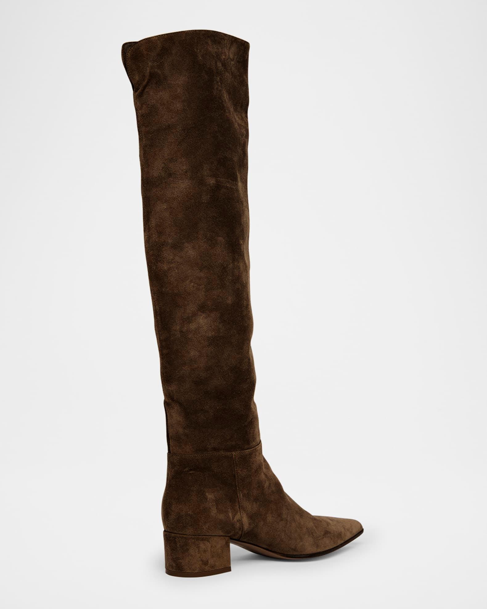 Slouchy Suede Over-The-Knee Boots Product Image
