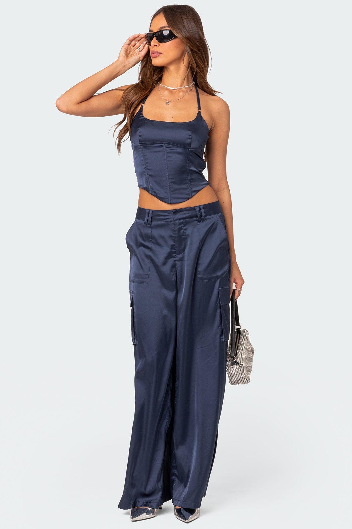 Kelsey Satin Effect Trousers Product Image
