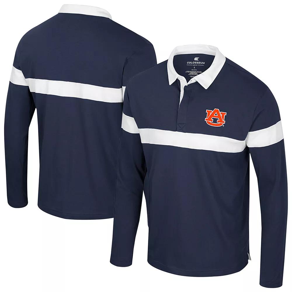 Men's Colosseum Royal Kansas Jayhawks Too Cool For School Long Sleeve Polo,  Product Image