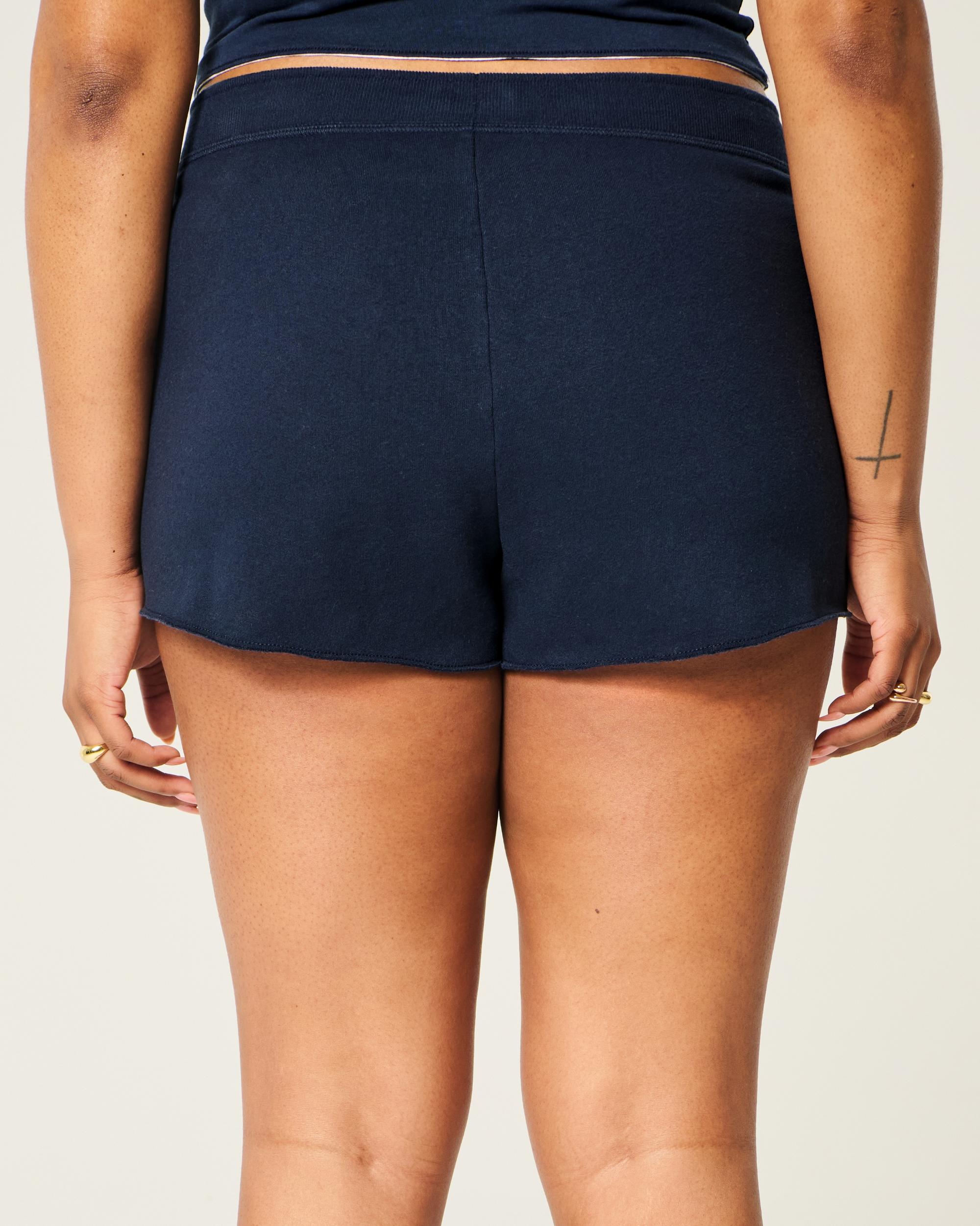 Number Graphic Mini Fleece Shorts Product Image