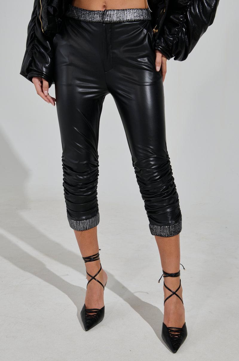 ALWAYS BEST DRESSED CAPRI IN BLACK PU Product Image