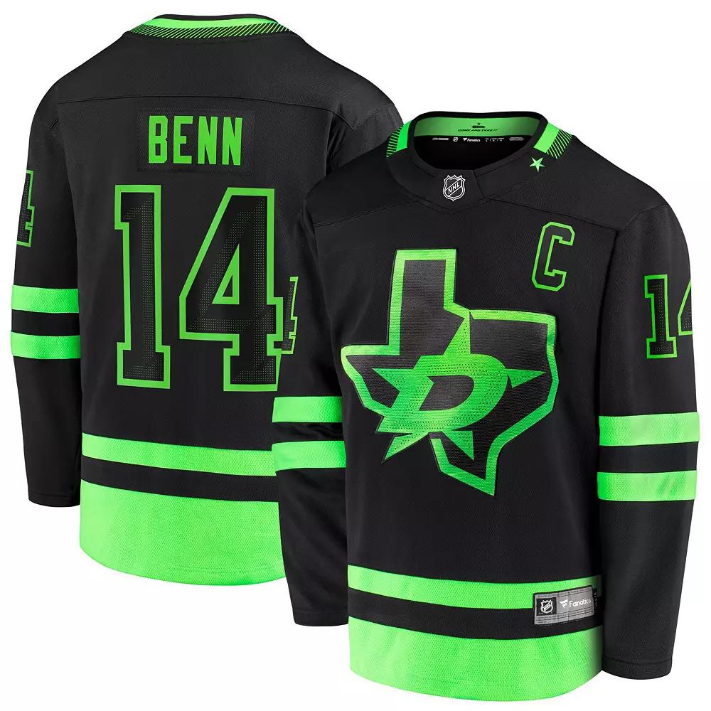 Men's Fanatics Branded Jamie Benn Black Dallas Stars 2020/21 Alternate Premier Breakaway Player Jersey, Size: Large, Str Black Product Image