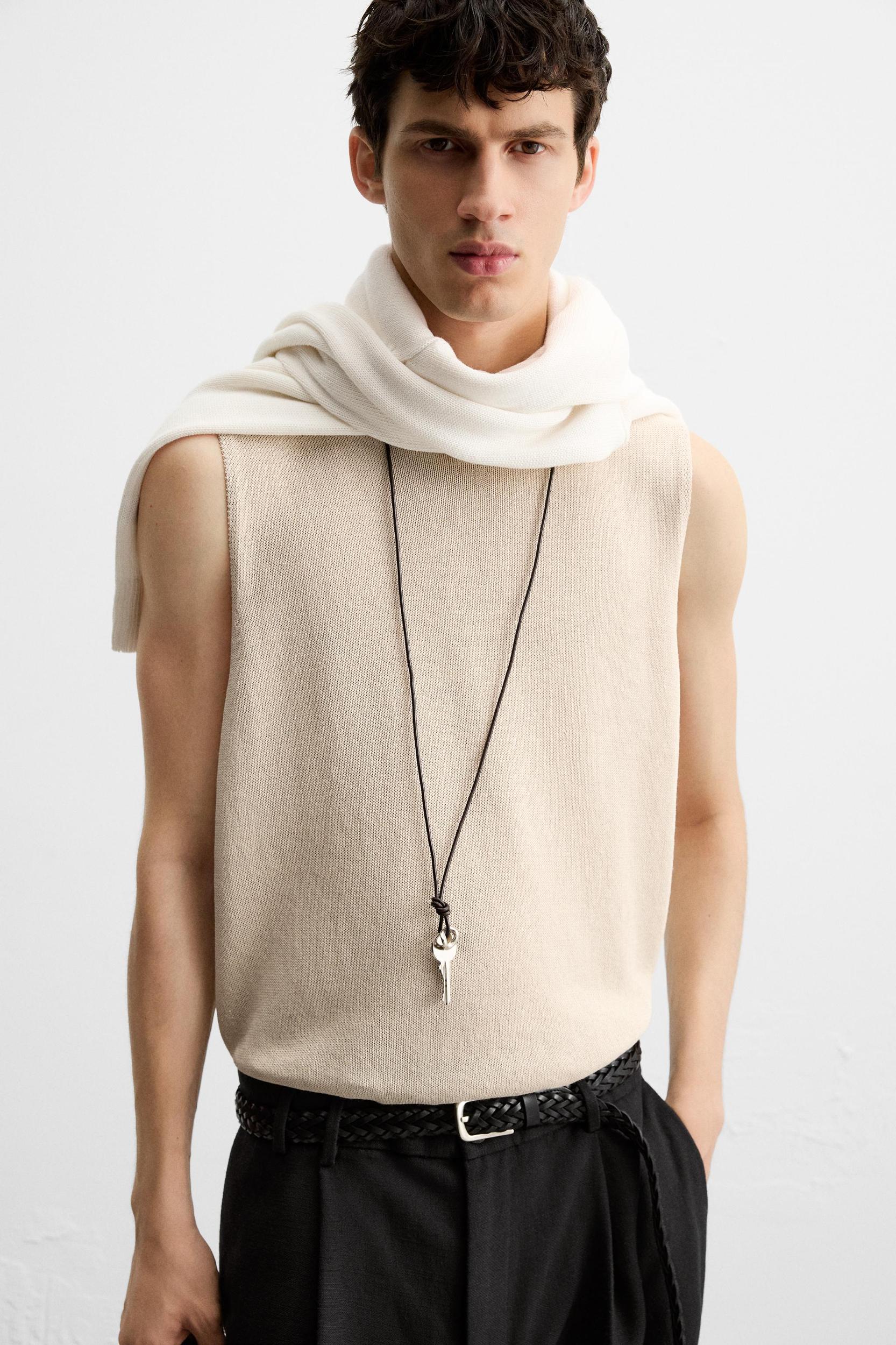 RELAXED FIT KNIT TANK TOP Product Image