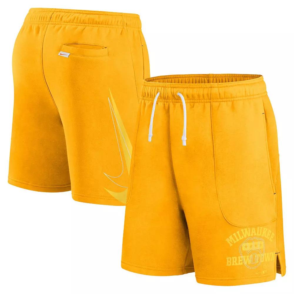 Men's Nike Gold Milwaukee Brewers Statement Ball Game Shorts,  Product Image