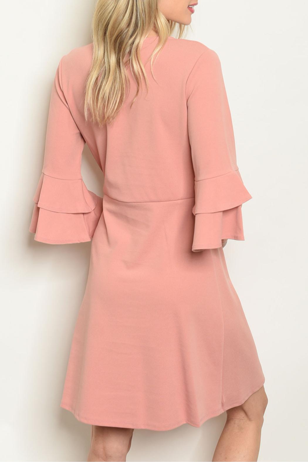 Mauve Shift Ruffles Dress Product Image