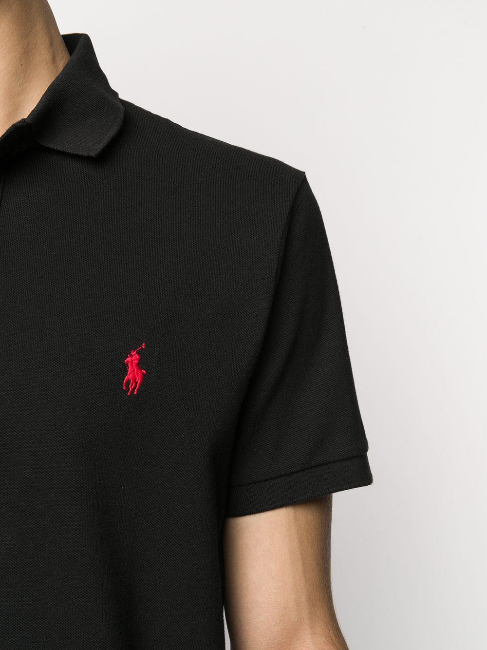 embroidered logo polo shirt Product Image