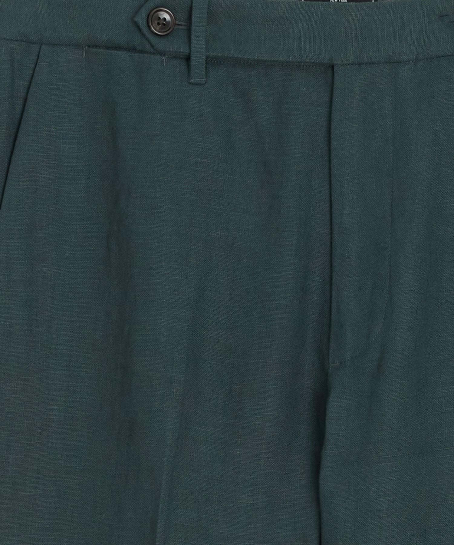 Straight Fit Linen Tab Trouser Product Image