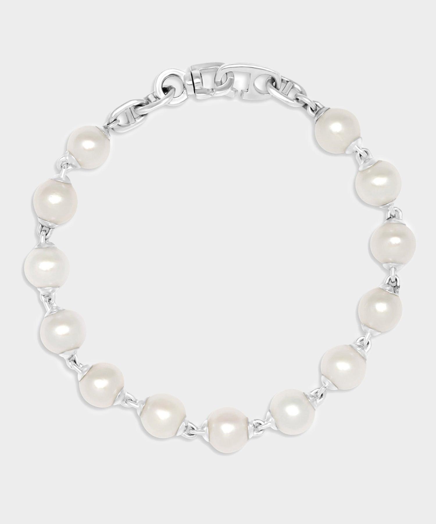 Maor Sterling Silver Consi Bracelet with White Pearls Product Image