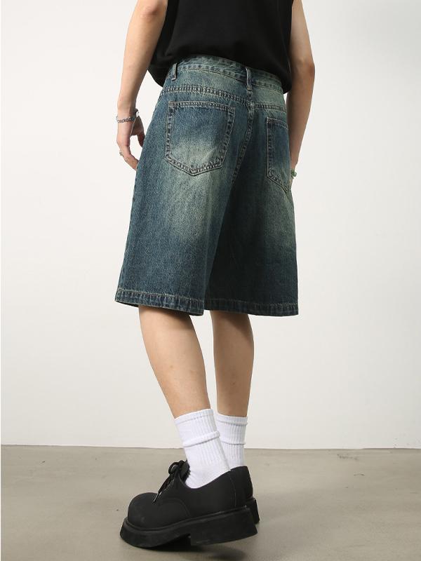 Men's Loose Casual Denim Shorts Product Image