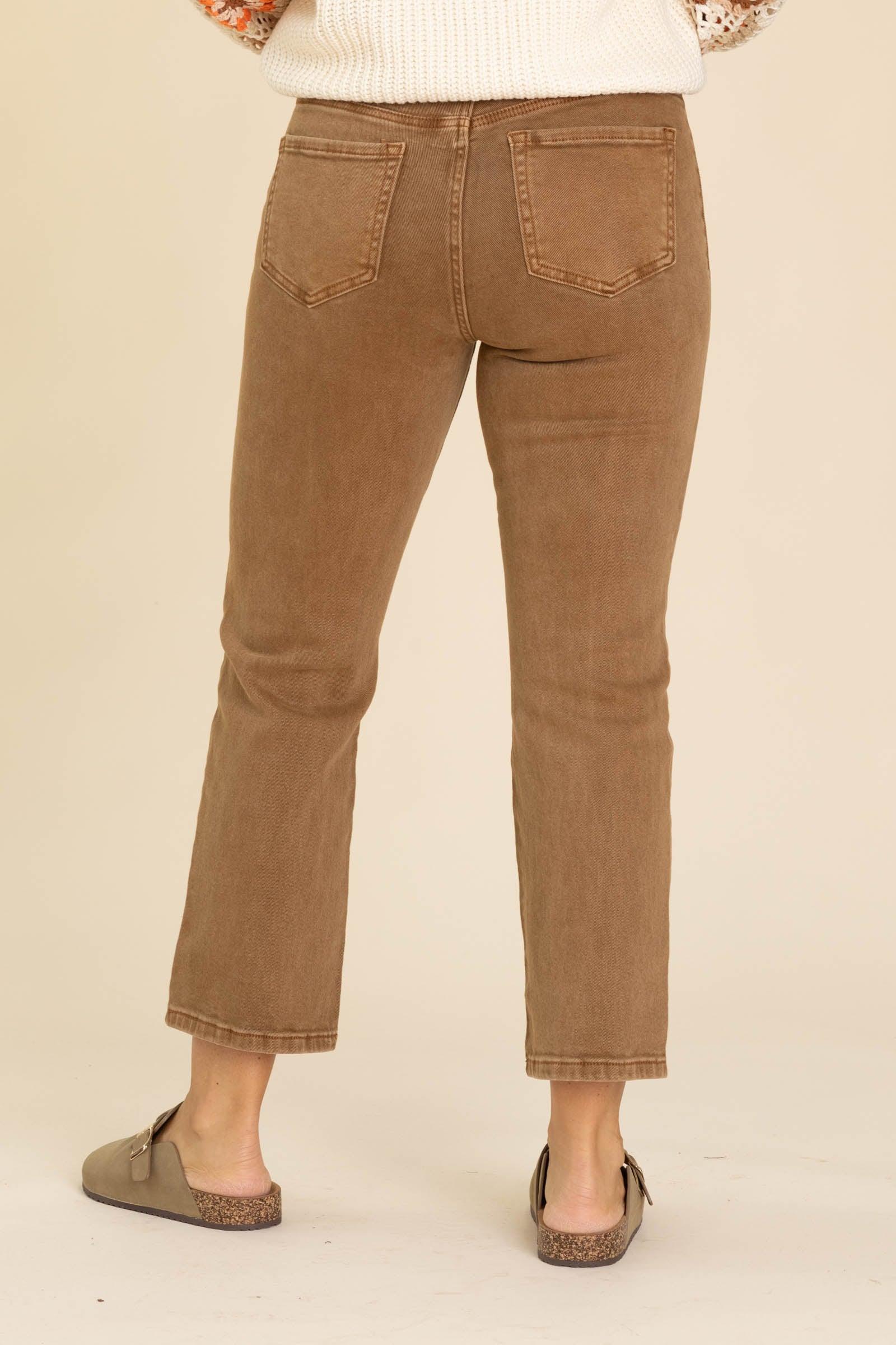 Risen Mid Rise Straight Crop Pants Product Image