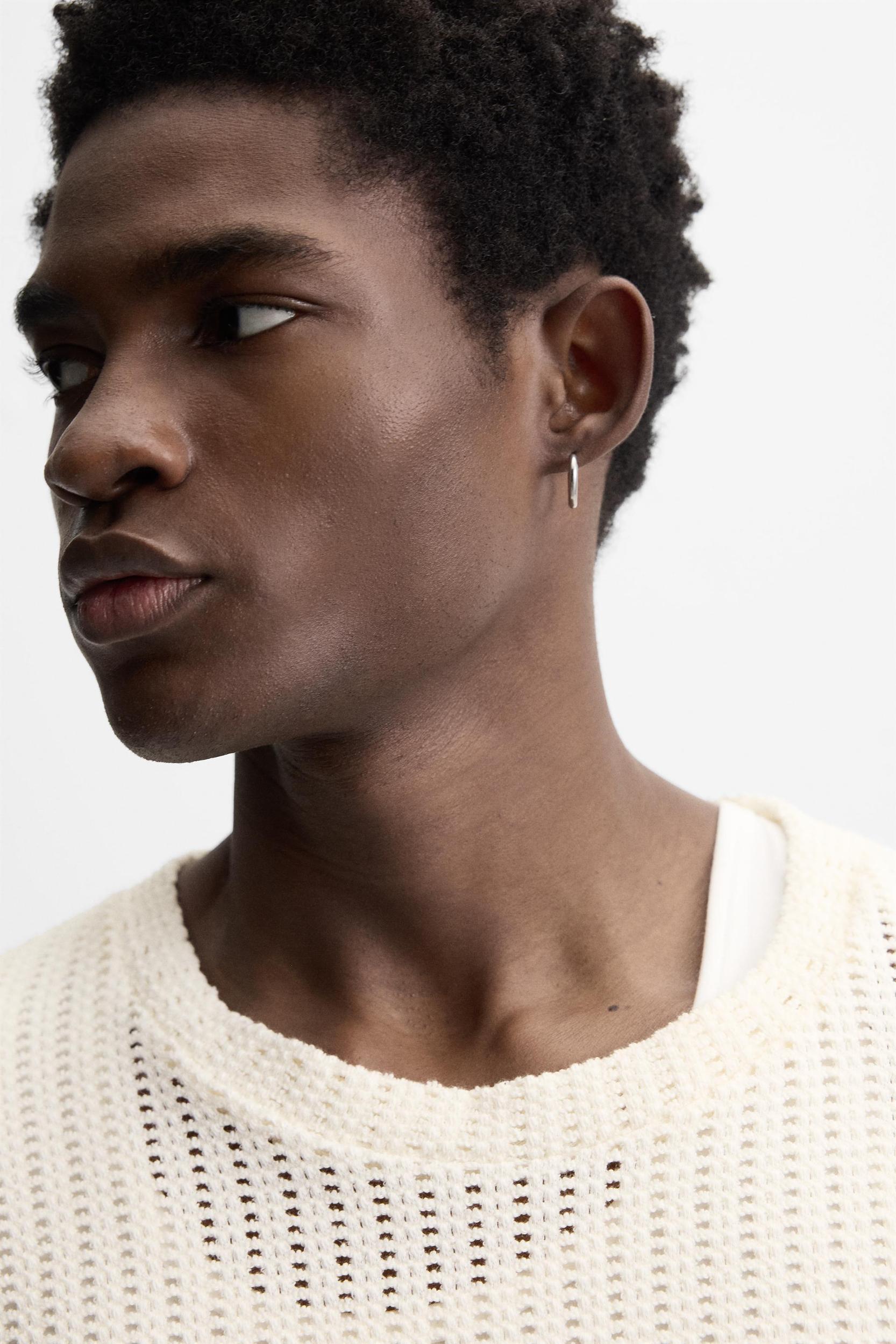 TEXTURED TEXT SWEATSHIRT Product Image