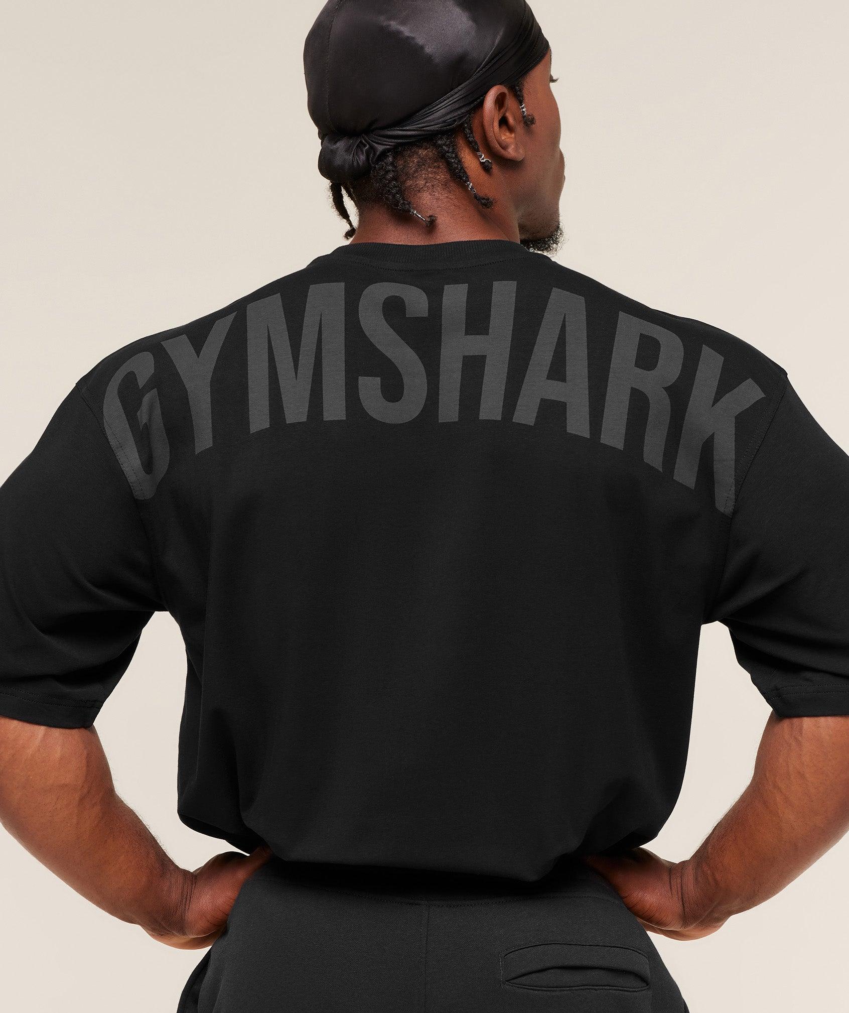 Gymshark Power T-Shirt - Black/Asphalt Grey Male Product Image