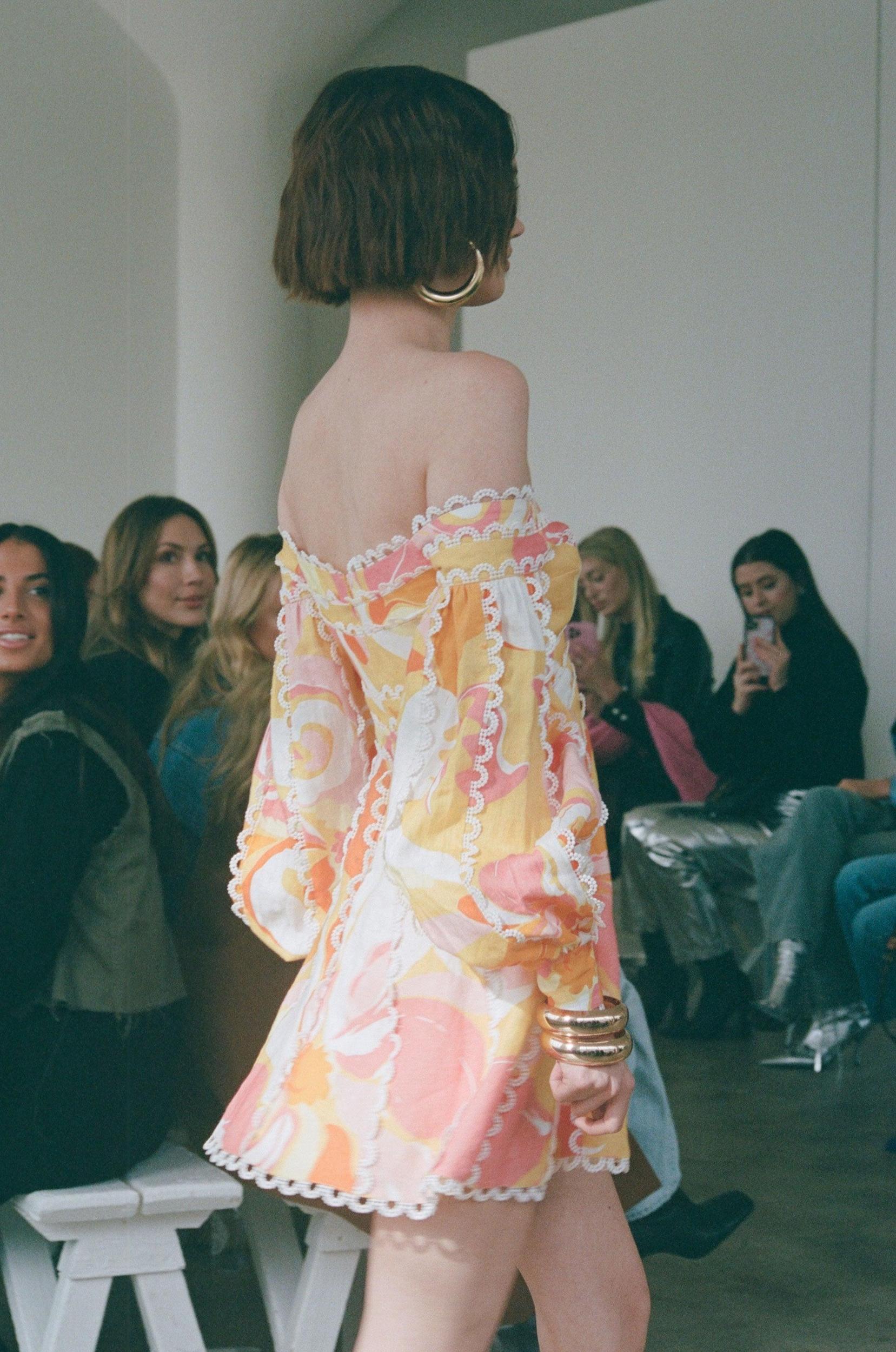 Kennedy Off Shoulder Dress - Calista Sunset Product Image