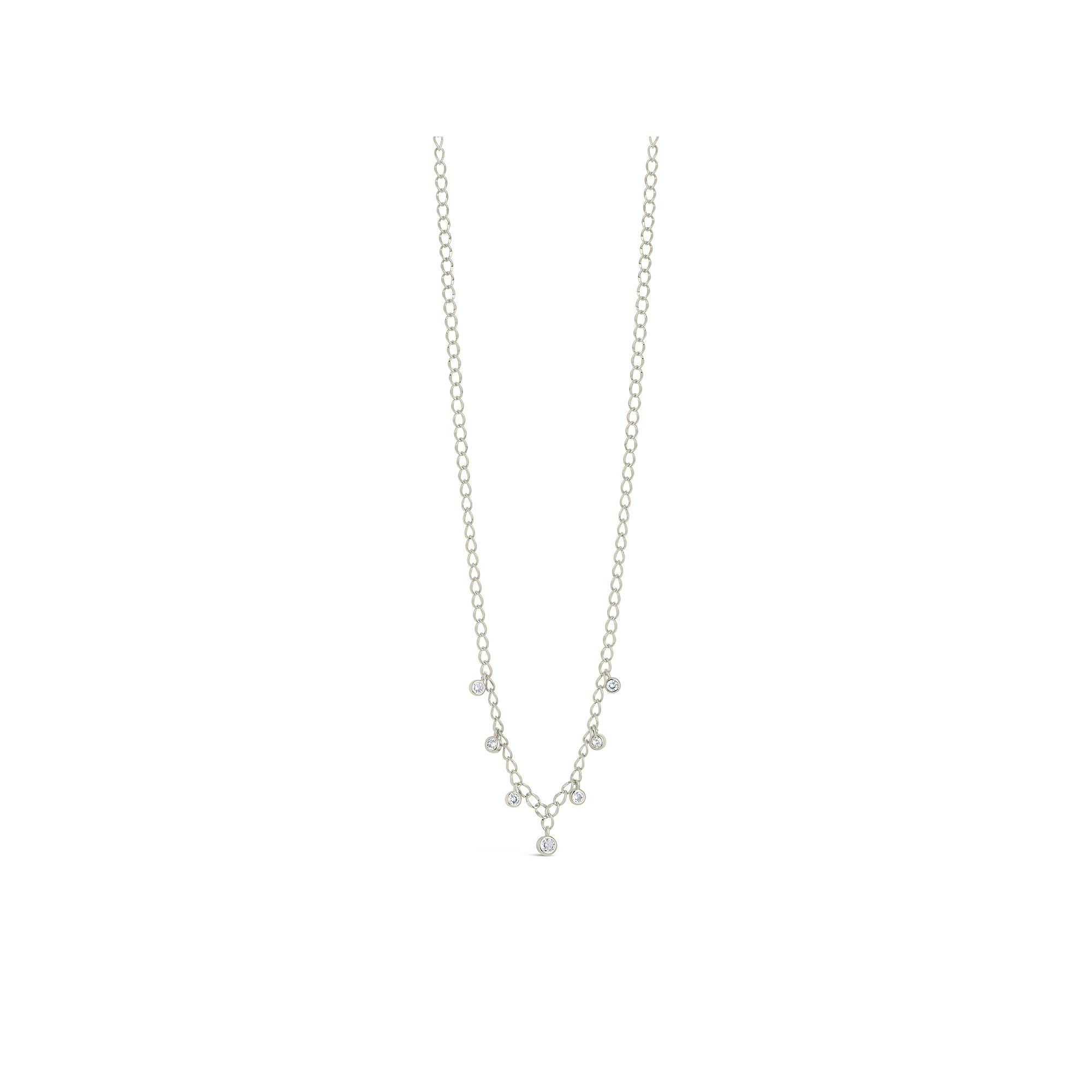 MC Collective Cubic Zirconia Charm Chain Necklace, Women's, Size: 16-18" ADJ, Silver Tone Product Image