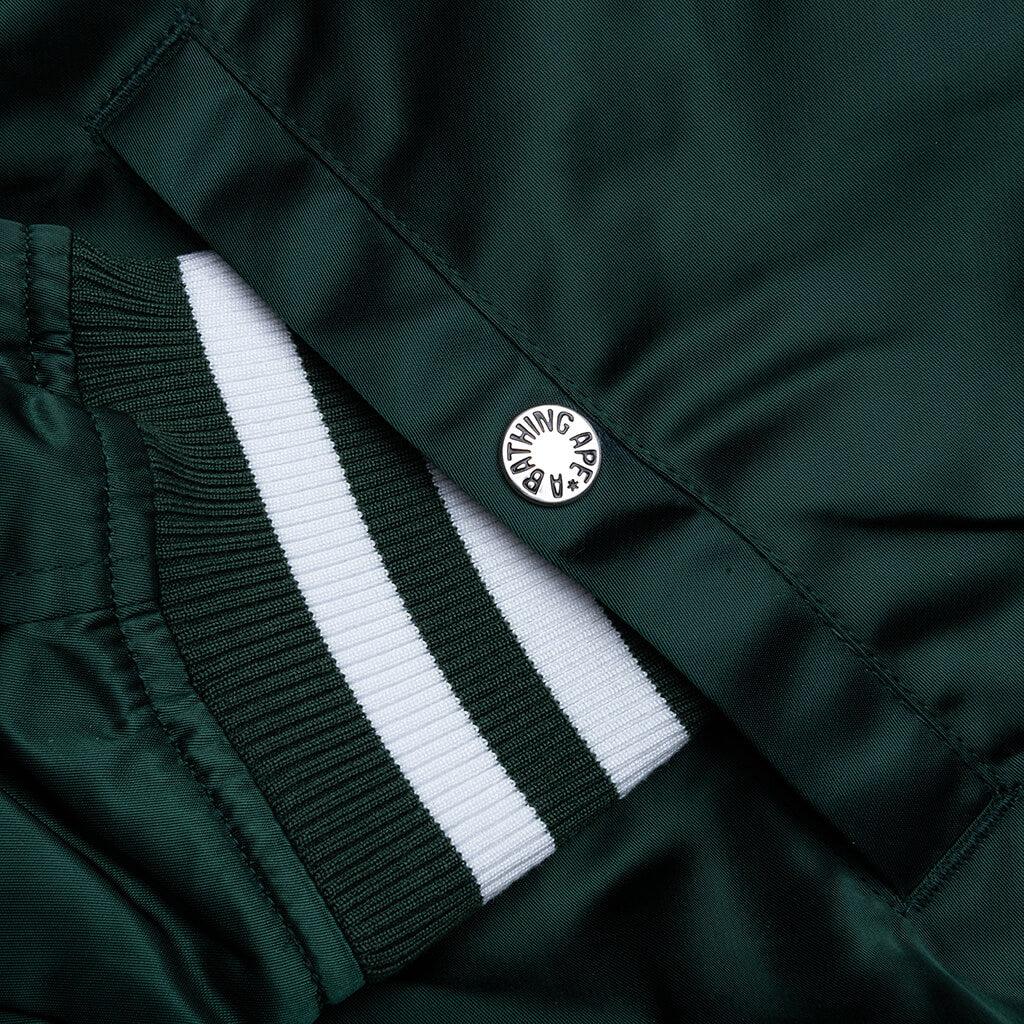 Baseball Varsity Jacket - Green Male Product Image