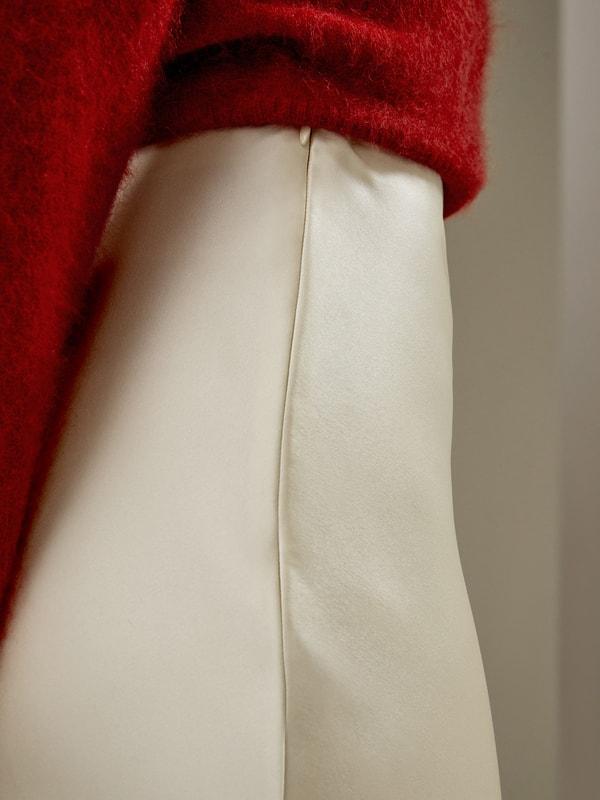 LILYSILK Skirt Silk Long - for Women - Lily White Luxurious Silk Charmeuse - Luxurious Flare Hem Skirt Petite 8 Product Image