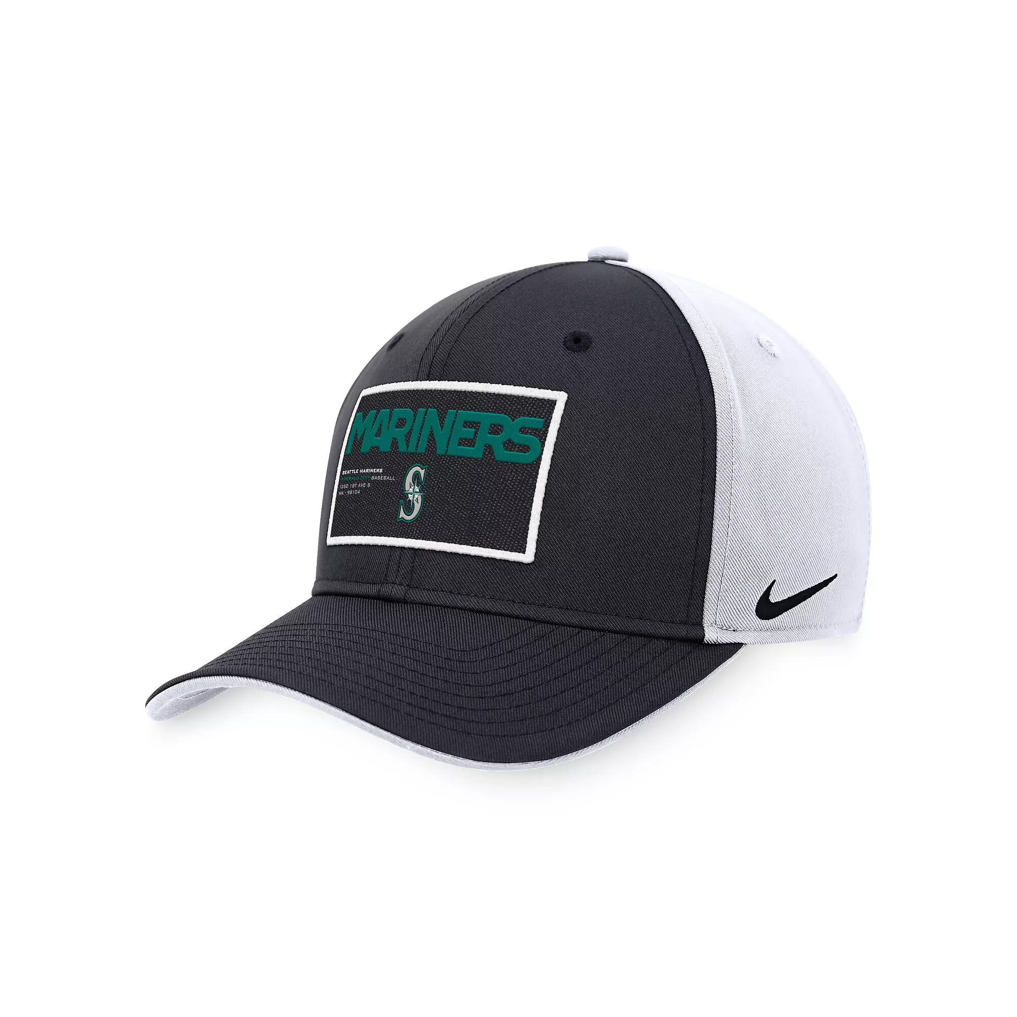 Men's Nike Navy/White Seattle Mariners Classic99 Colorblock Performance Snapback Hat, Blue Product Image