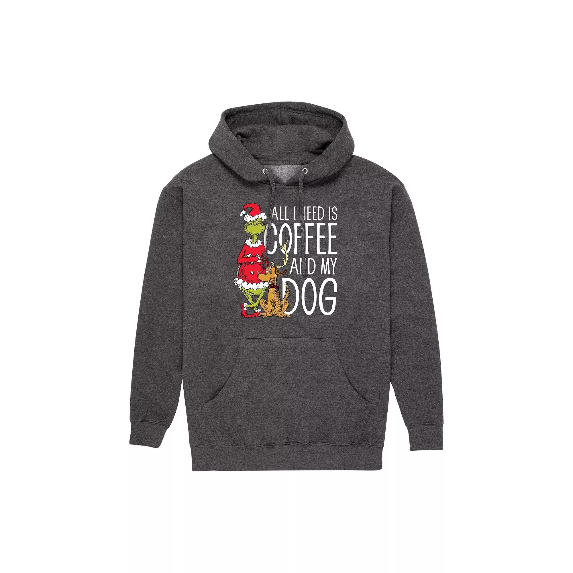 Men's Dr. Seuss All I Need Is Coffee & My Dog Graphic Hoodie,  Product Image