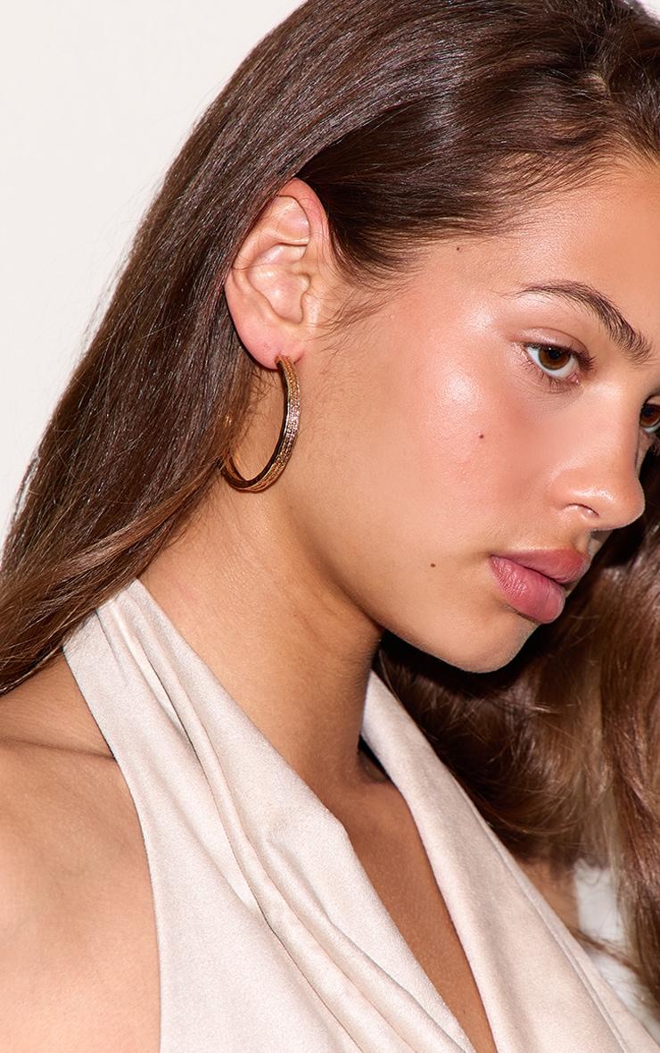 Gold Textured Size Range Hoop Earrings Multi-Pack Product Image