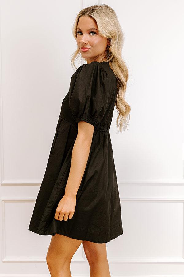 Picture This Babydoll Mini Dress in Black Product Image