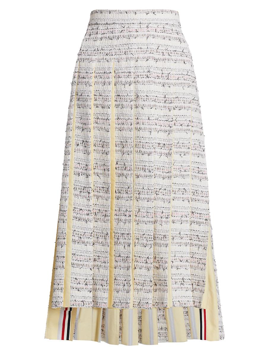 Womens Ribbon Tweed Maxi Skirt Product Image