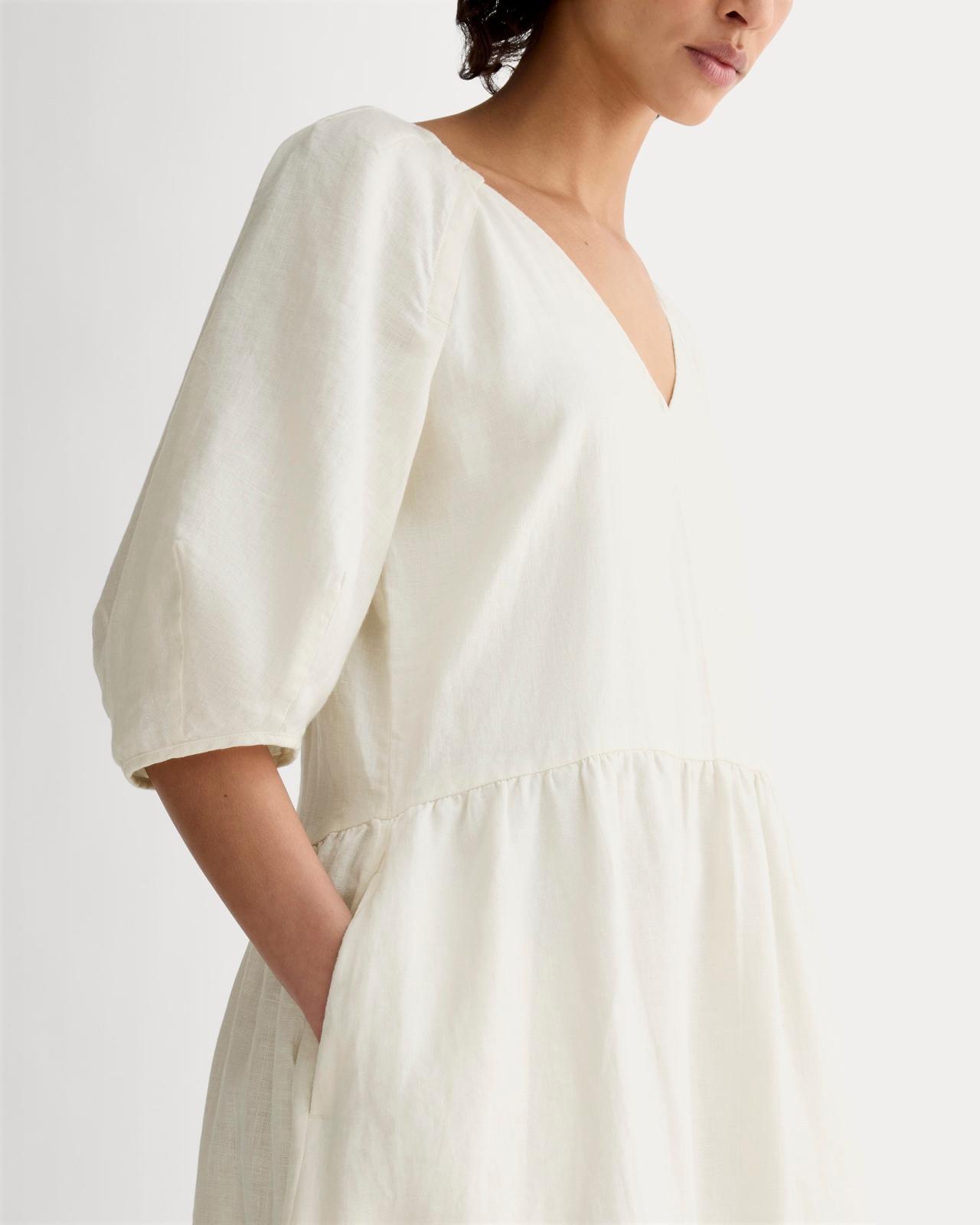 Womens Linen Oversized Puff-Sleeve Dress by Everlane Product Image