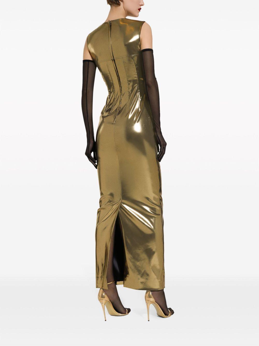 metallic bustier maxi dress Product Image