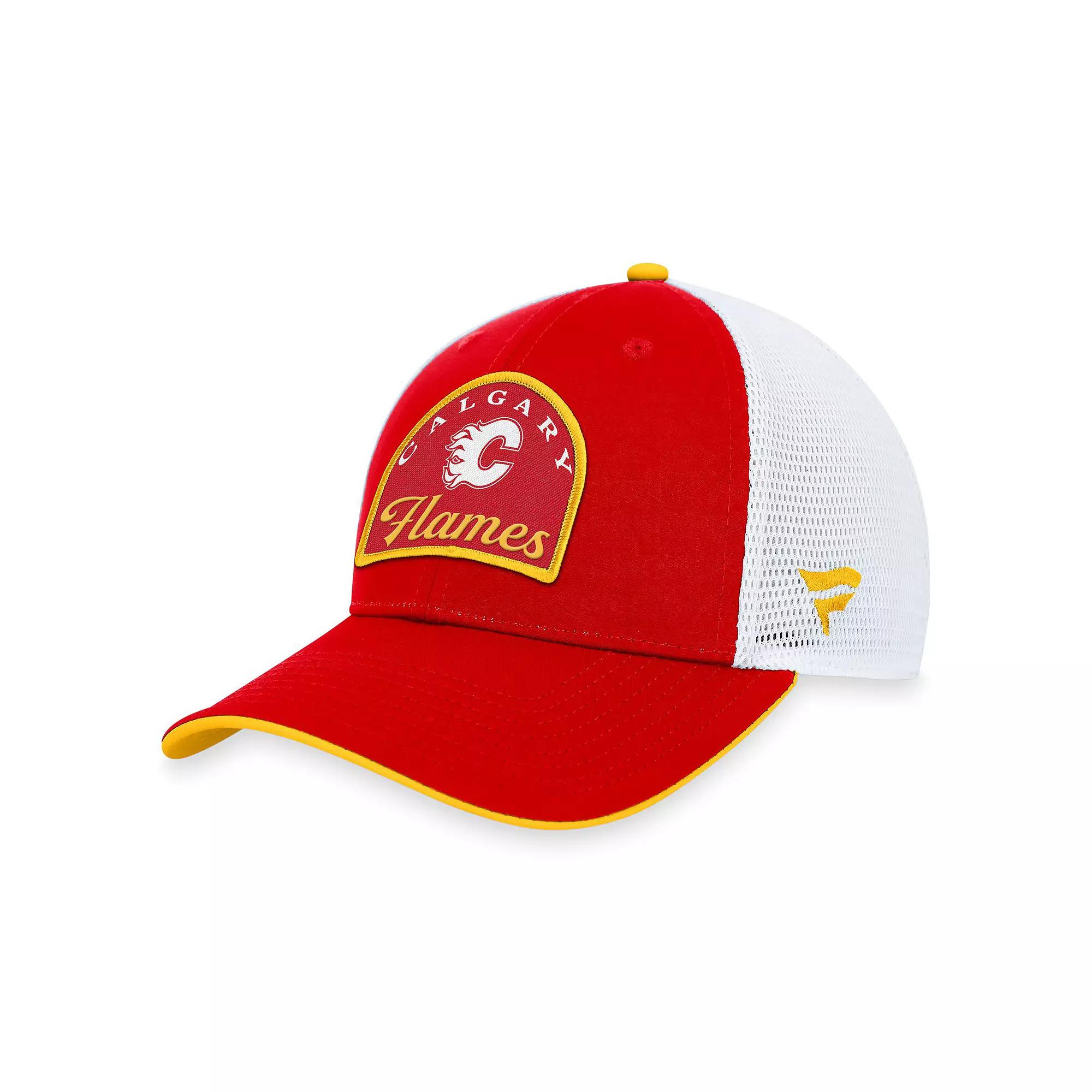Men's Fanatics Branded Red/White Calgary Flames Fundamental Adjustable Hat, Flm Red Product Image