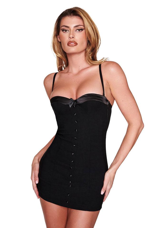 FRANCESCA MINI DRESS - BLACK Product Image