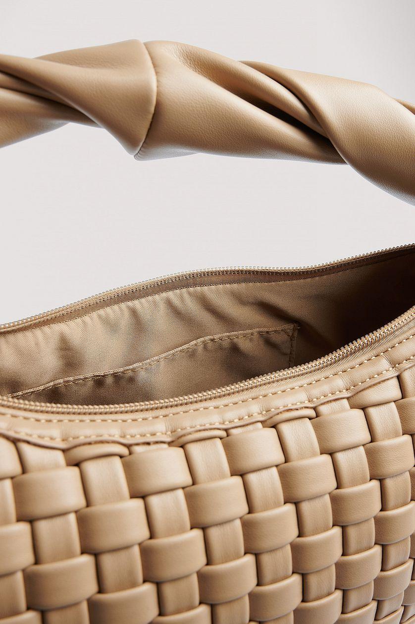 Twisted Handle Woven Handbag Product Image