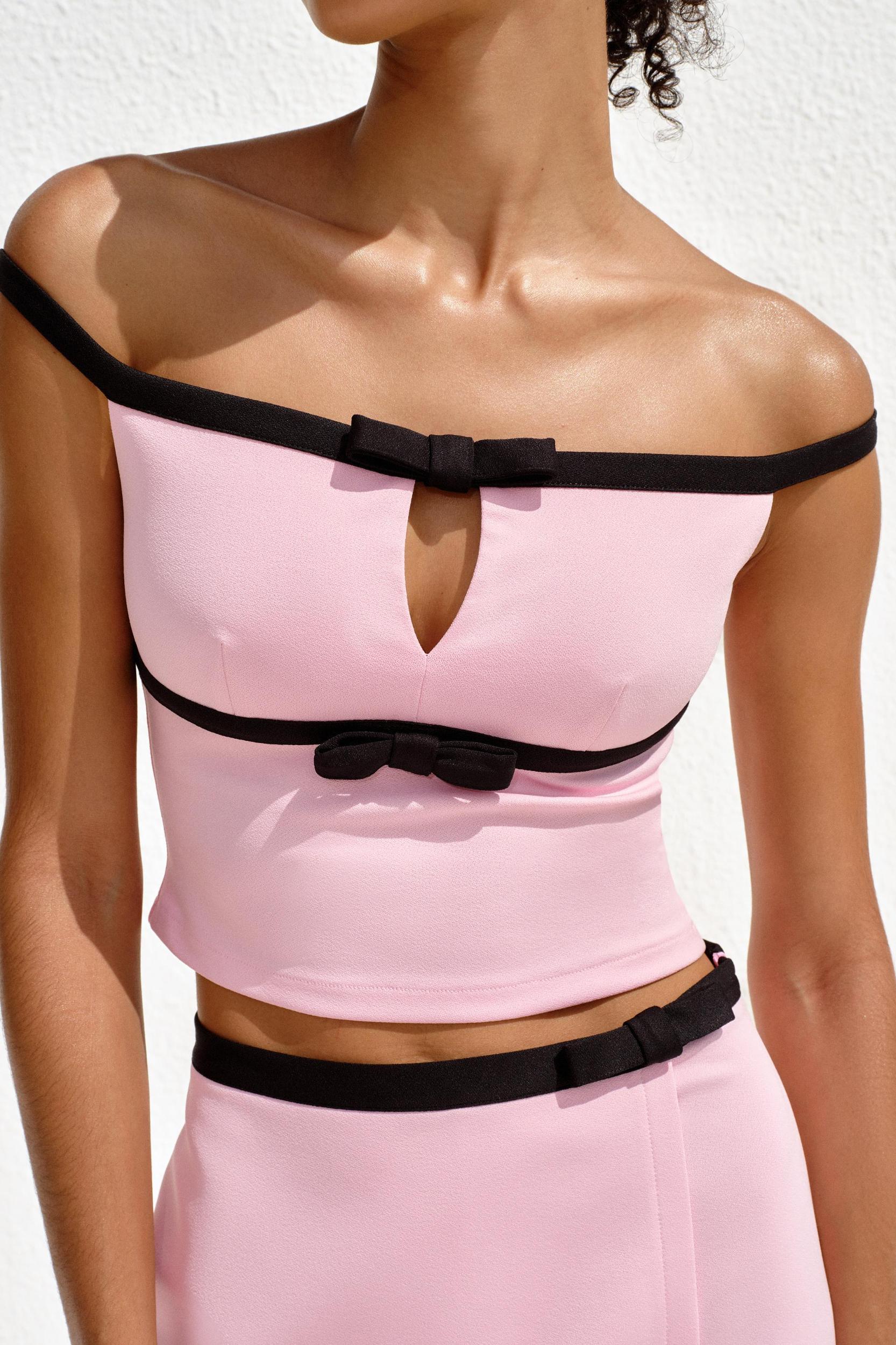 TIE FRONT CROP TOP Product Image