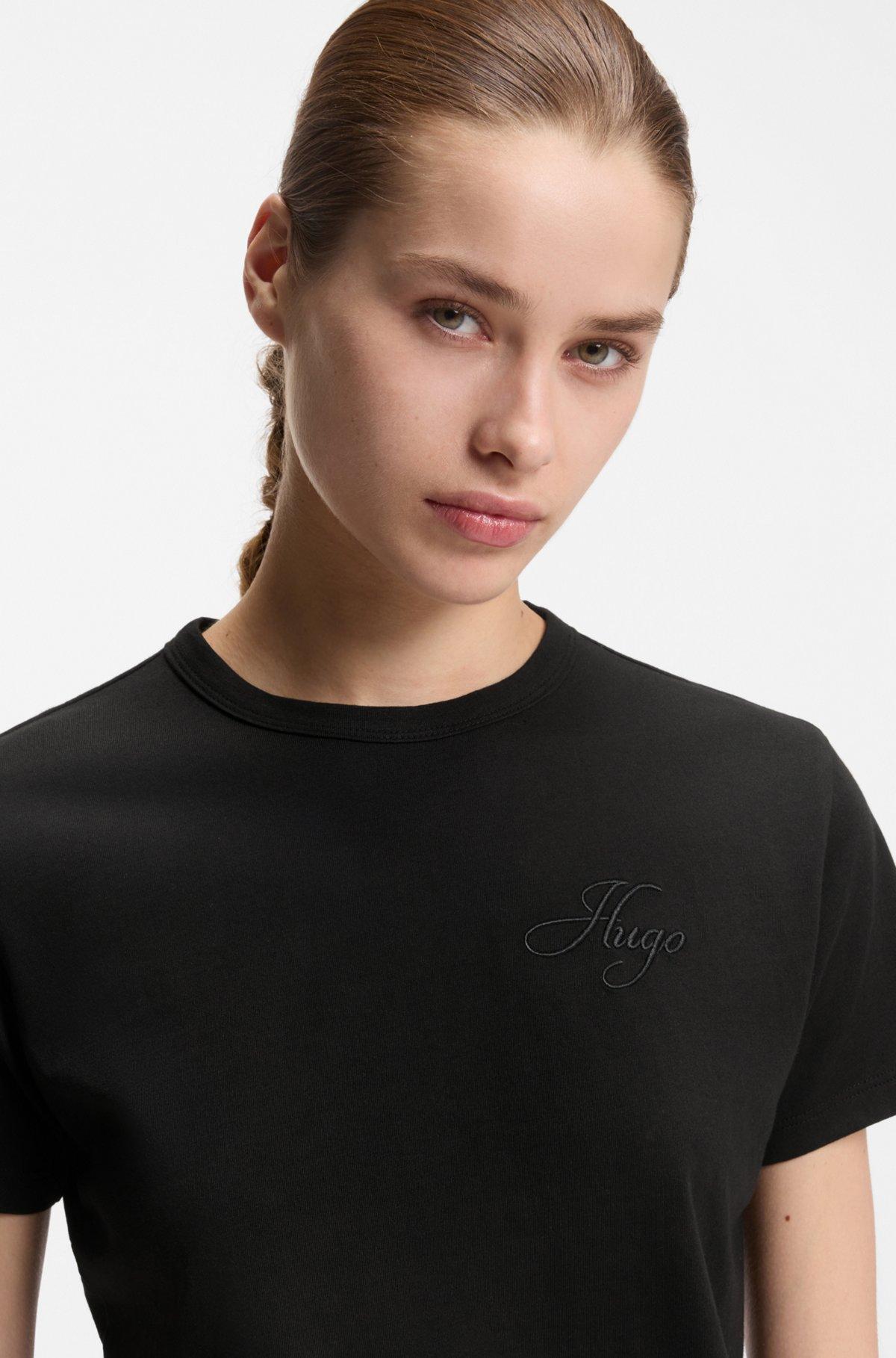 Embroidered-logo T-shirt in cotton jersey Product Image