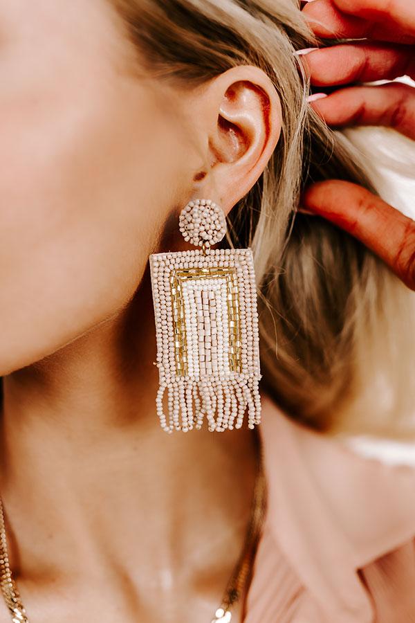 Malibu Pier Beaded Earrings In Light Blush Product Image