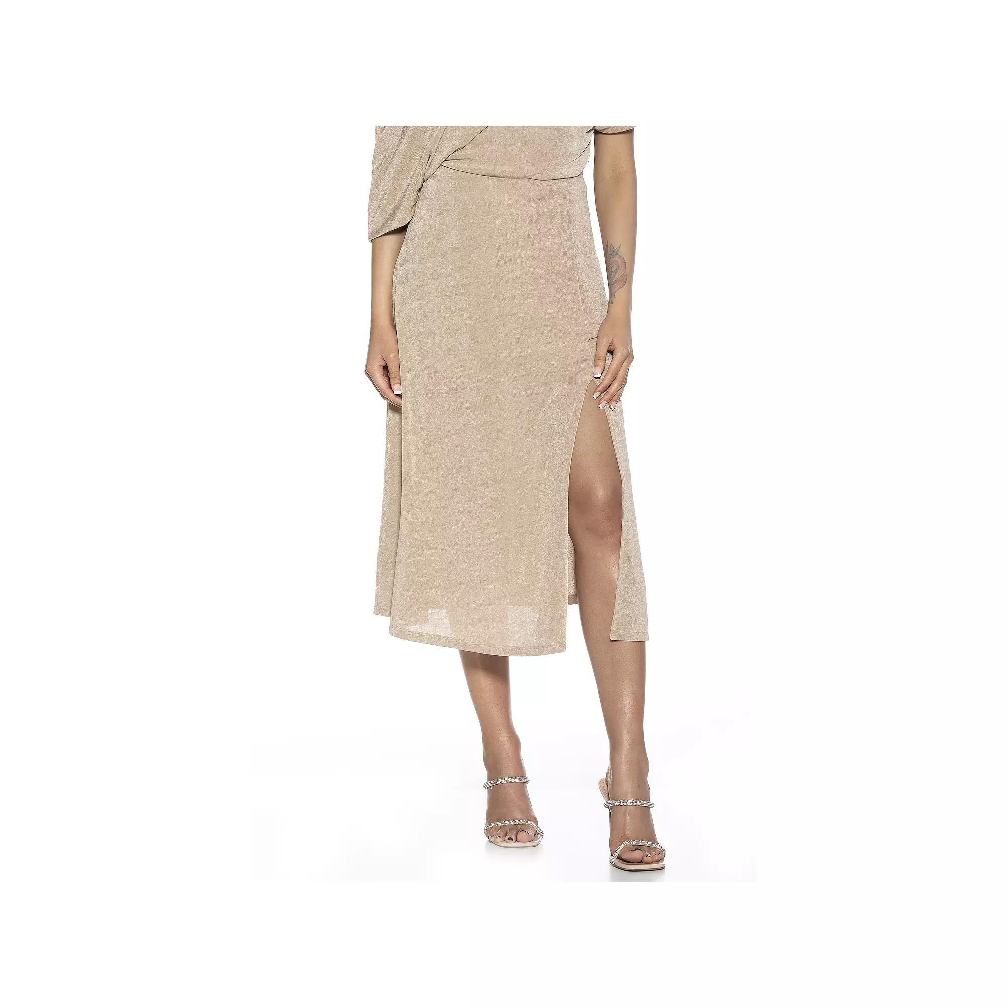 Women's ALEXIA ADMOR Slit Midi Full Skirt,  Product Image